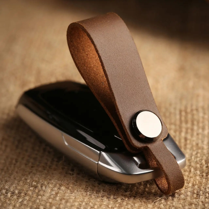 Custom LOGO Genuine Leather Ke - đánh giá và giá Leatherwork Keychain