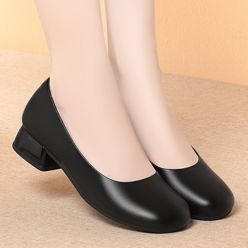 3cm Breathable Comfortable All - đánh giá và giá Leather Work Women Shoes