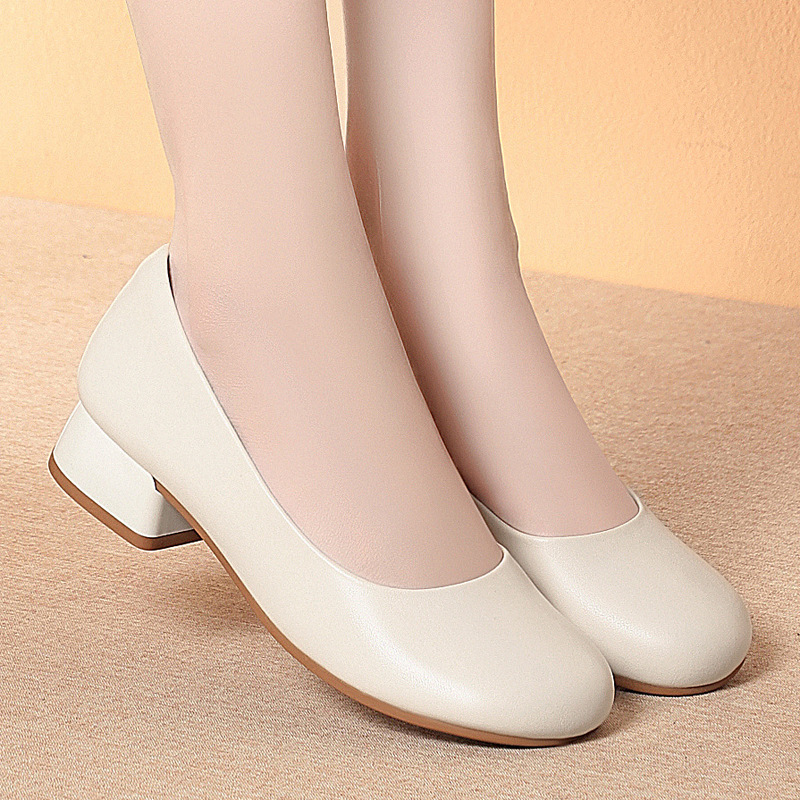 3cm Breathable Comfortable All - đánh giá và giá Leather Work Women Shoes