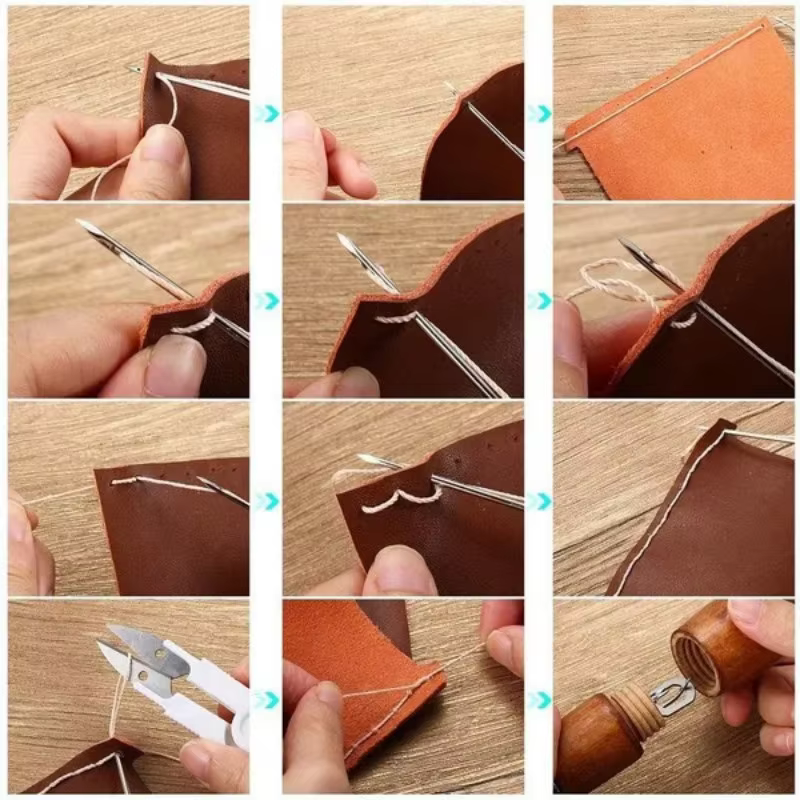 1 Set Leather Sewing Stitching - đánh giá và giá Waxed Thread Linen