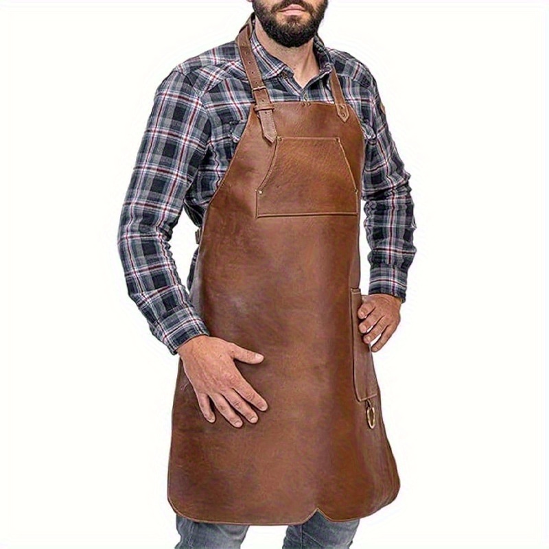 Stylish British-Inspired PU Le - đánh giá và giá Leatherwork Apron