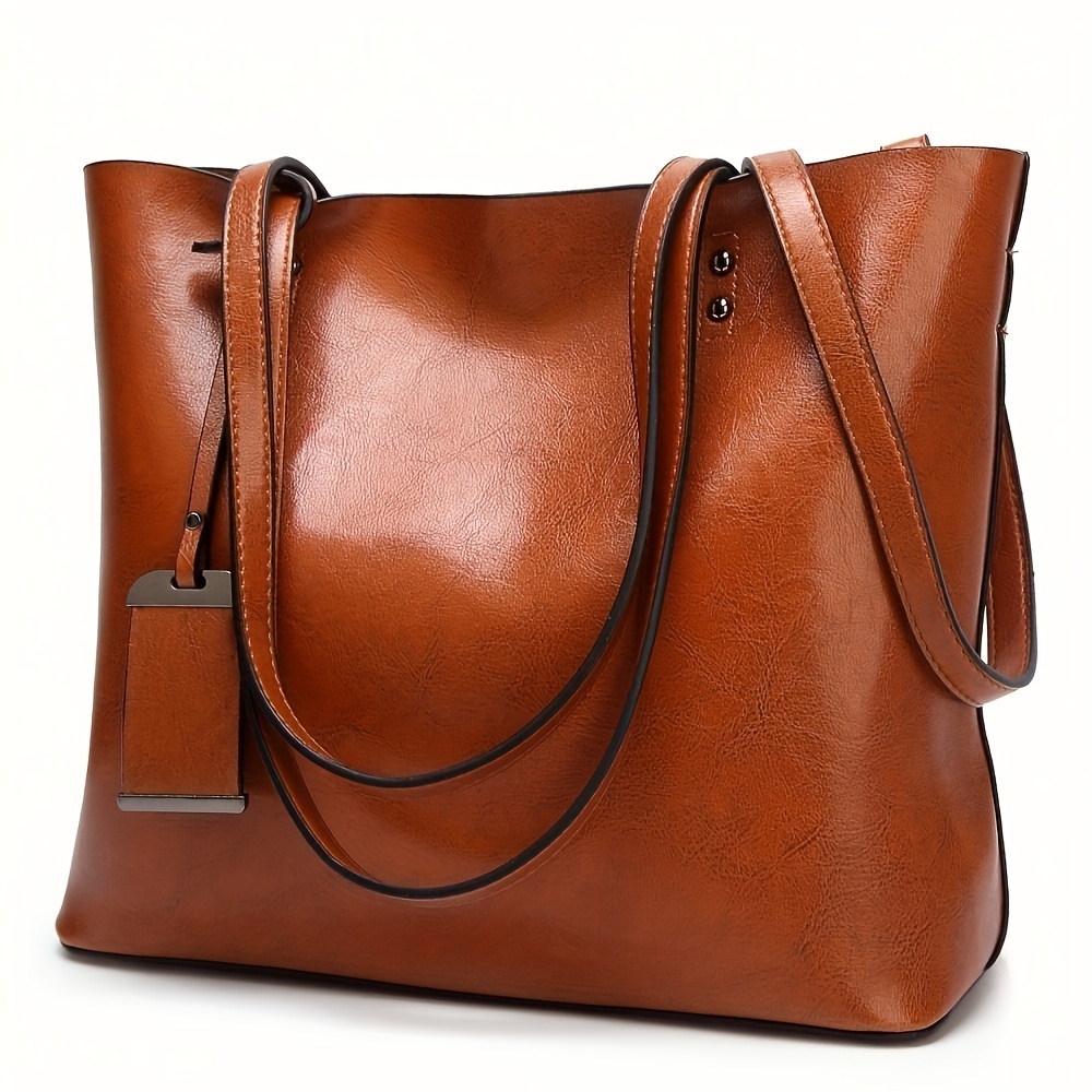 Fashionable Classic Retro Leat - đánh giá và giá Leather Work Bag Women