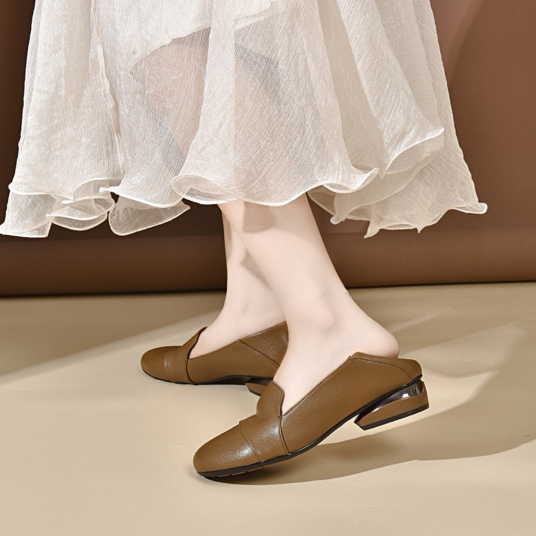 Women's shoes 2026 autumn low  - đánh giá và giá Leather Work Is